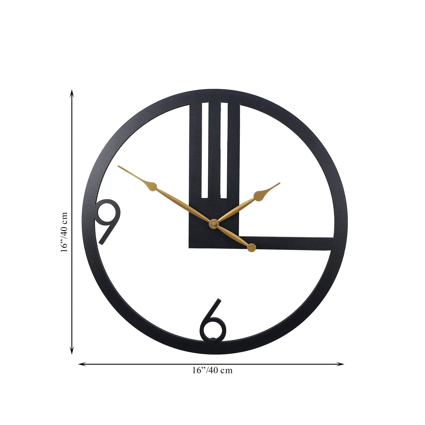 Engineered Wood Wall Clock With Leather coating