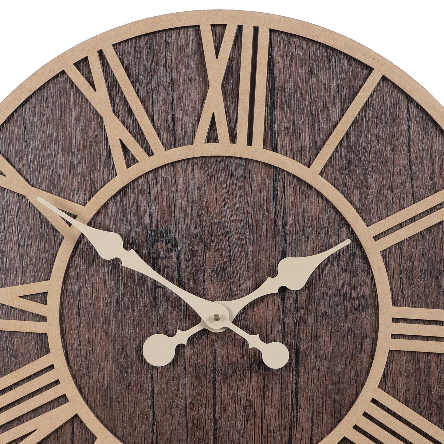 Engineered Wood Roman Numeral Wall Clock With Leather coating || Wall Clock