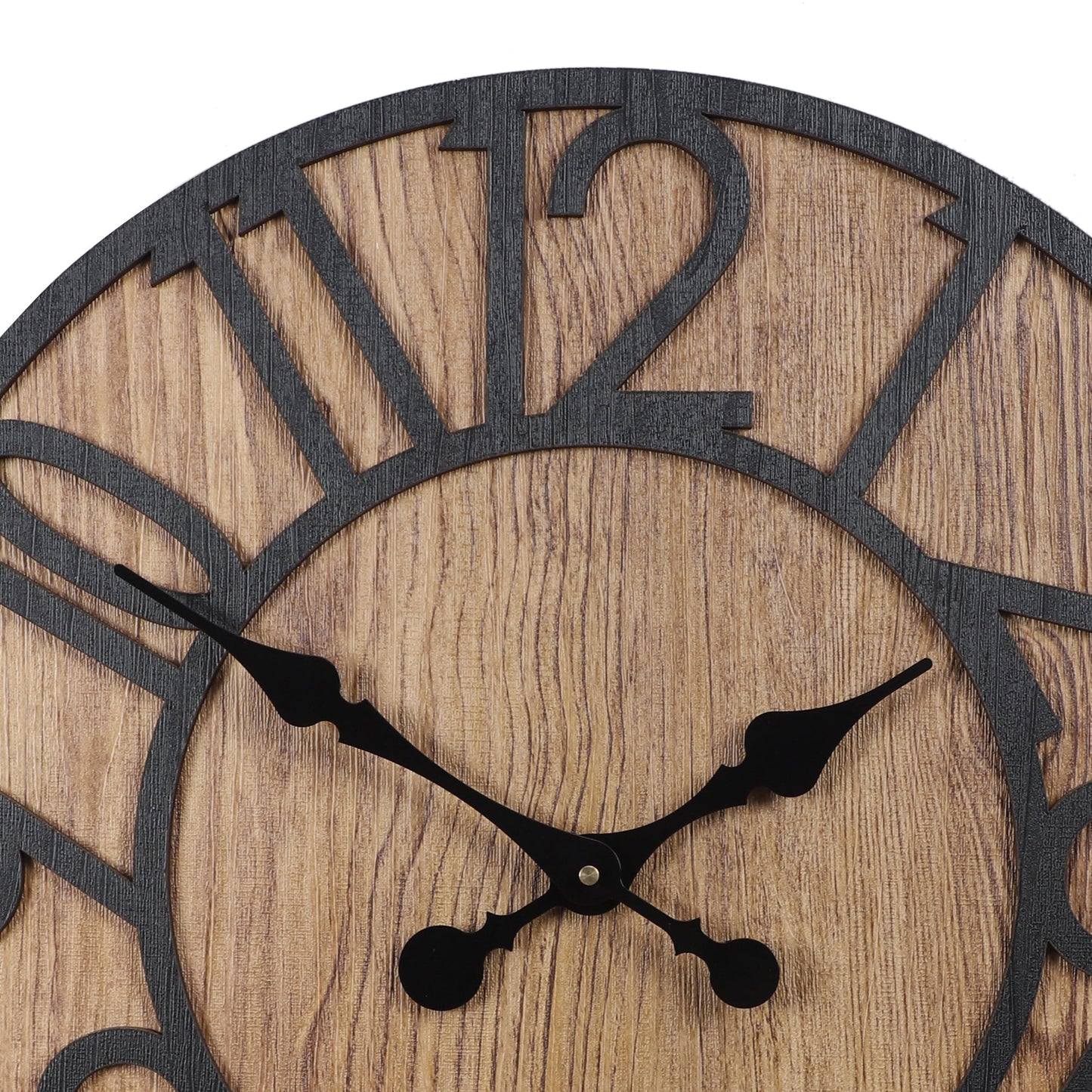 Engineered Wood Wall Clock With Black Numerals || Wall Clock