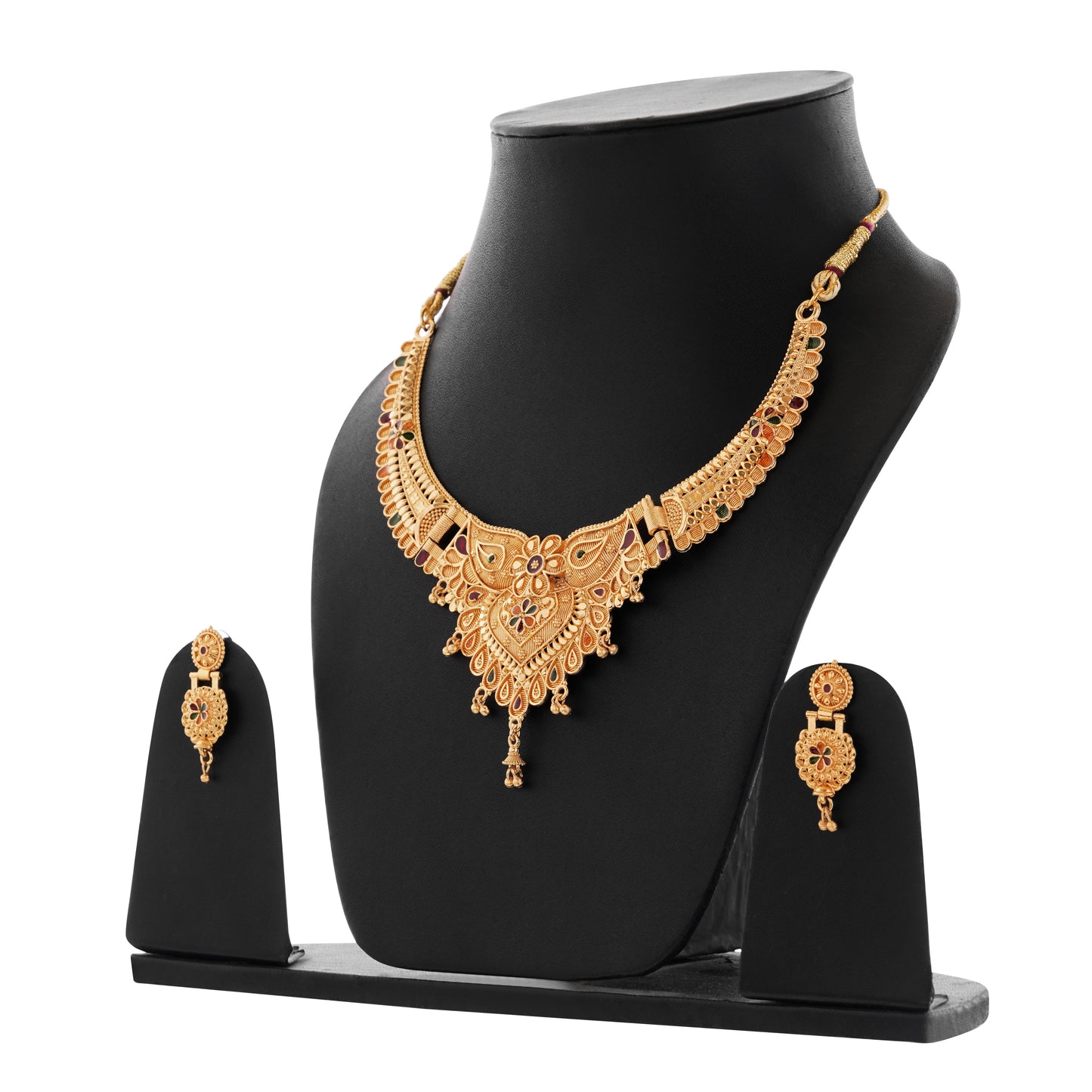 1Gm Gold-plated Choker Necklace and Earring Set