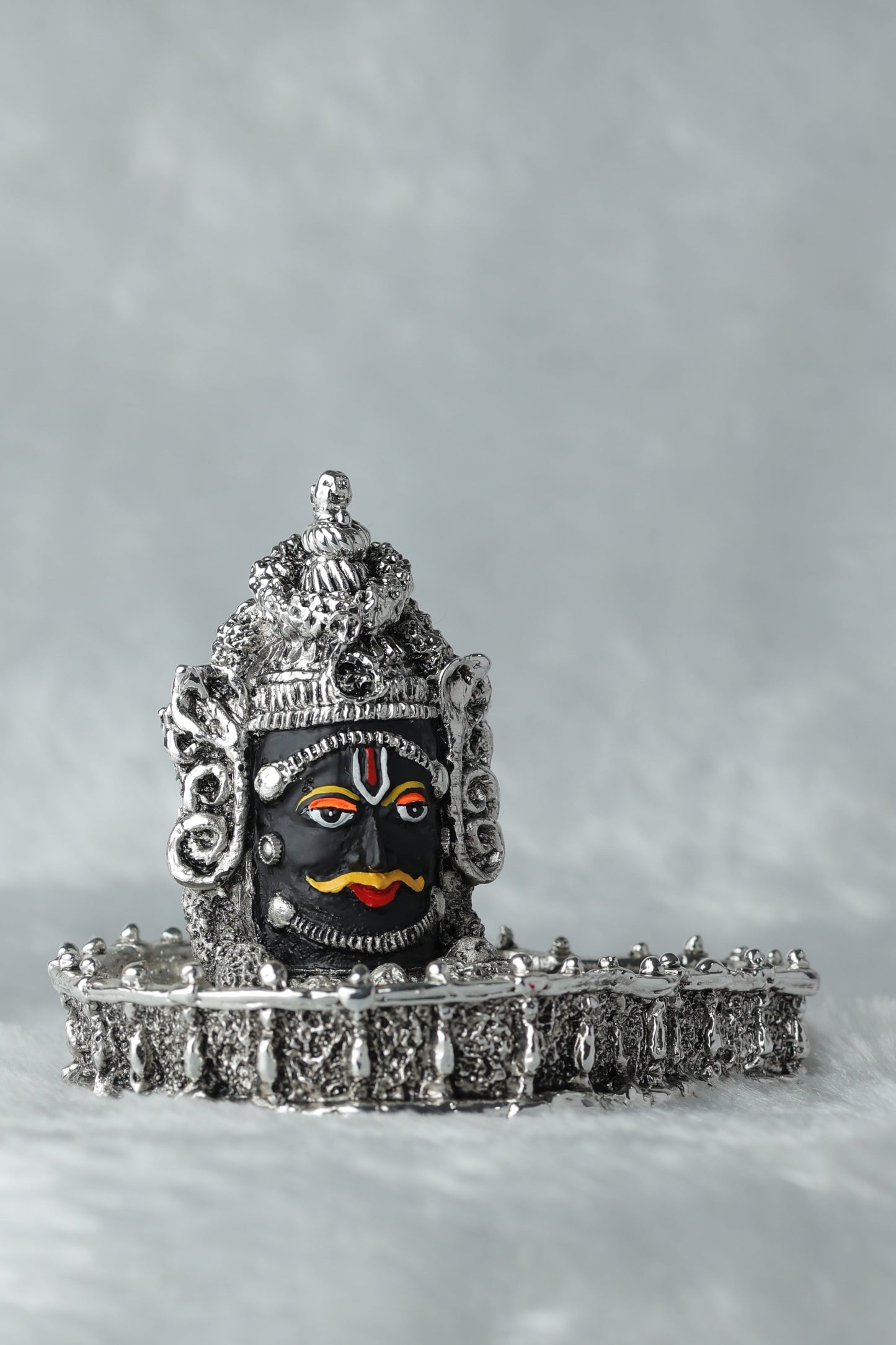 Mahakal Shivling Silver plated Antique Finish