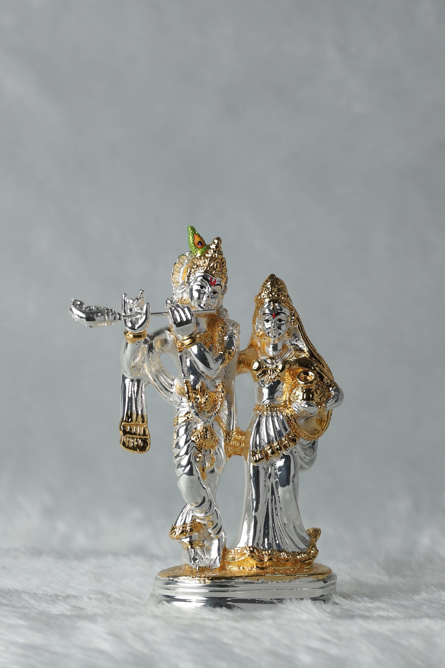 Gold and Silver Plated Radha Krishana Set