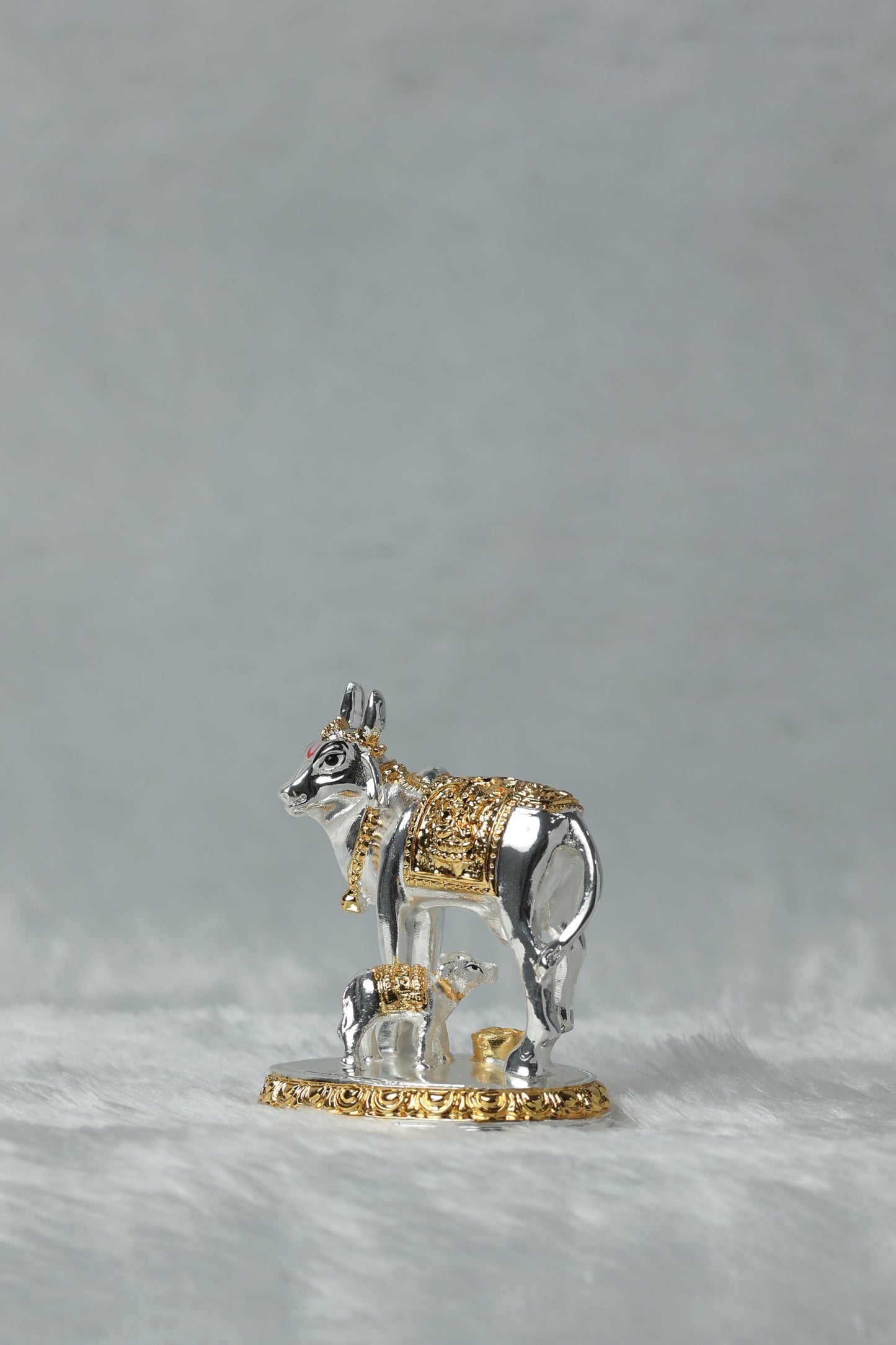 Gold and Silver plated Cow Calf